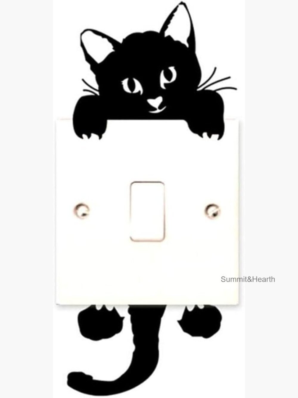 Vinyl Wall Decals for Nursery Decor, Light Switch Stickers, Cat Design